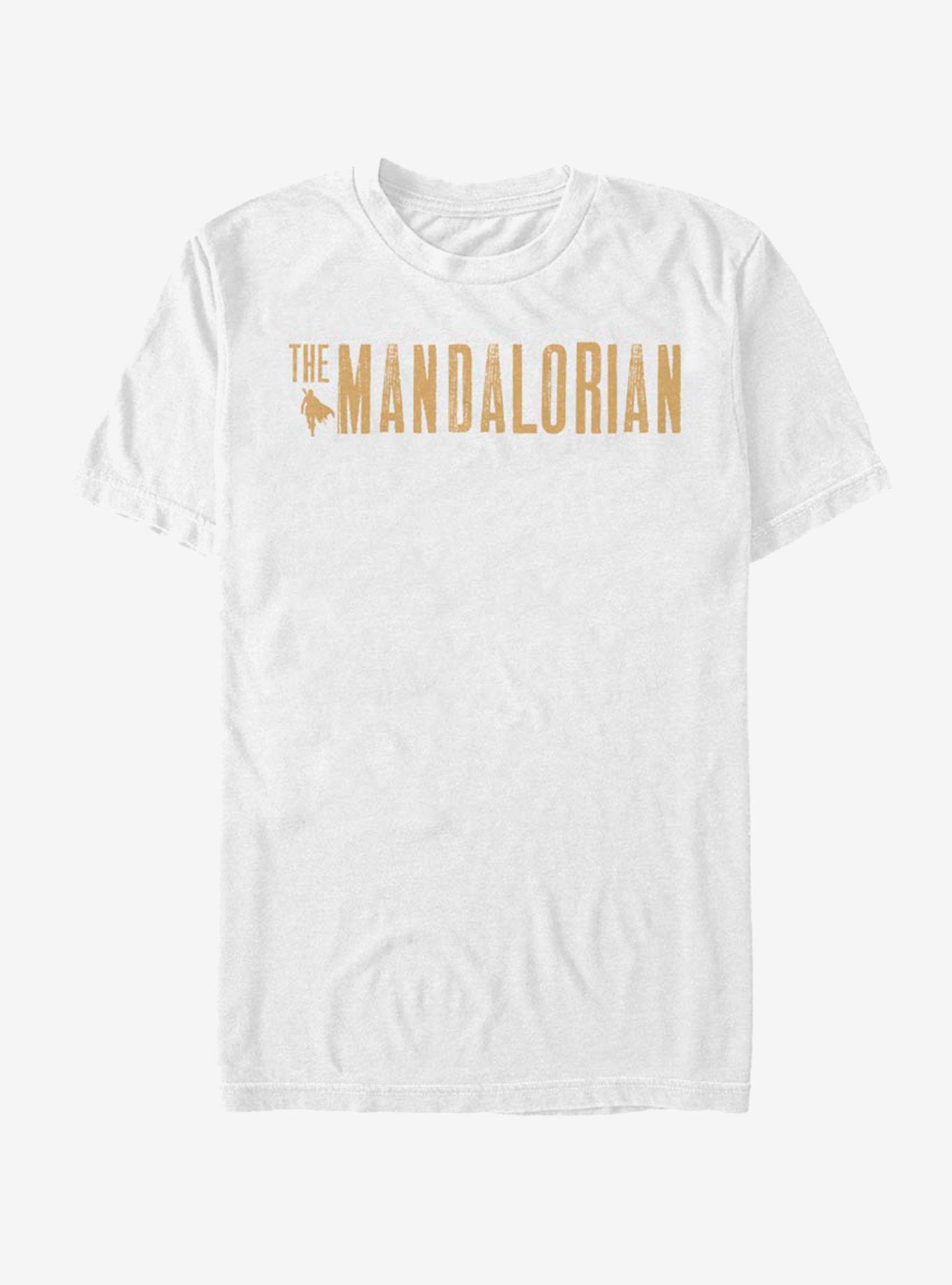 The Mandalorian Mandalorian Simplistic Logo T-Shirt, WHITE, hi-res