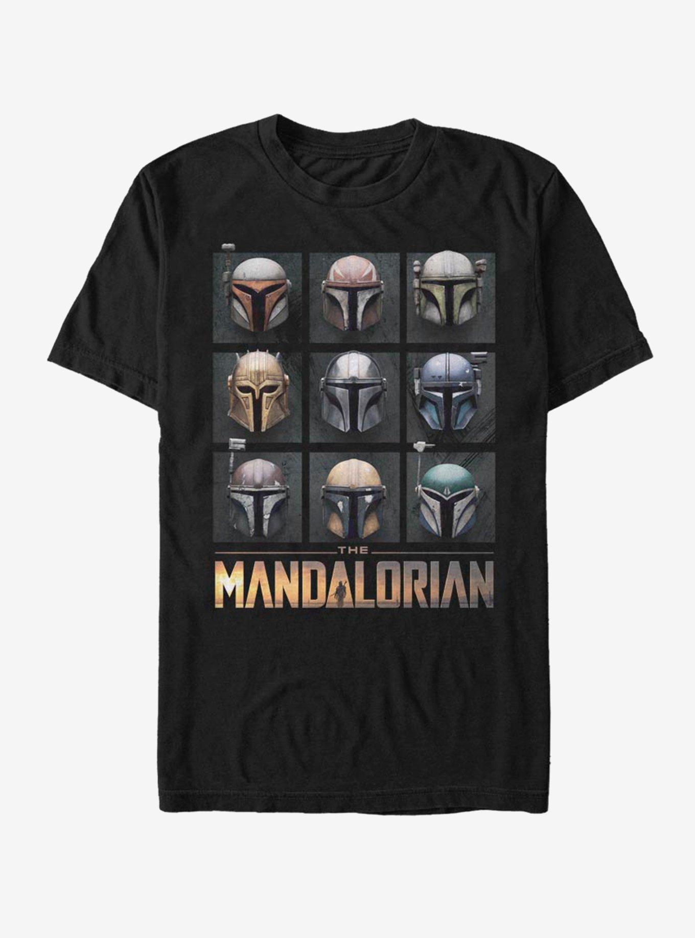 The Mandalorian Mando Helmet Boxup T-Shirt, BLACK, hi-res