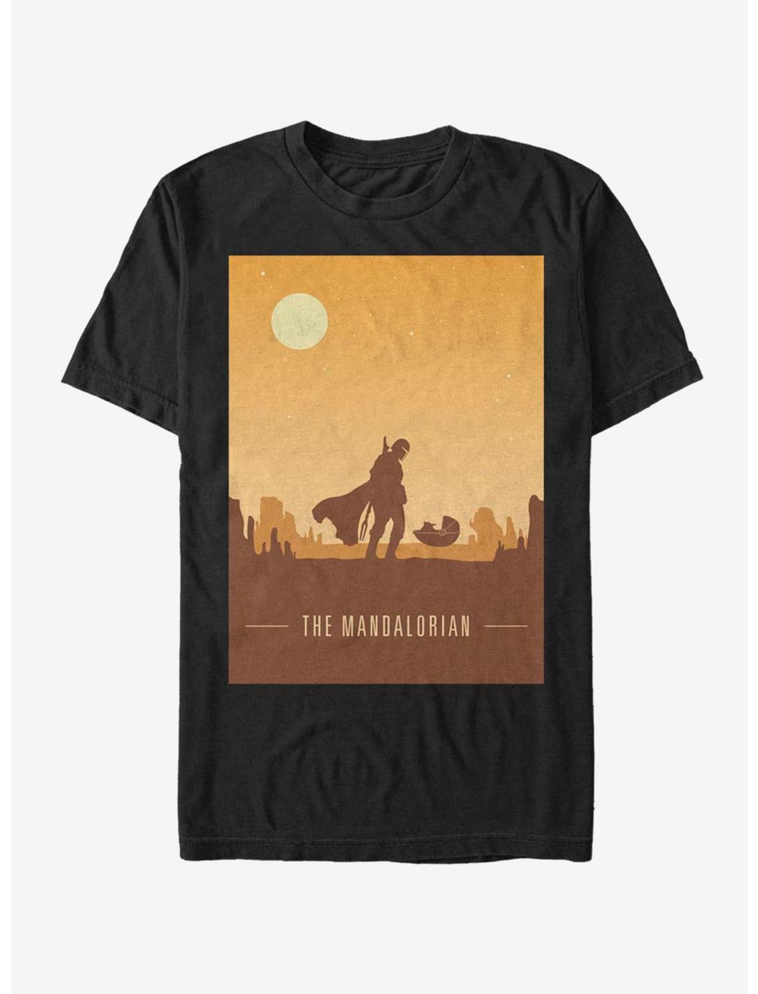 The Mandalorian Mando and The Child Poster T-Shirt, BLACK, hi-res