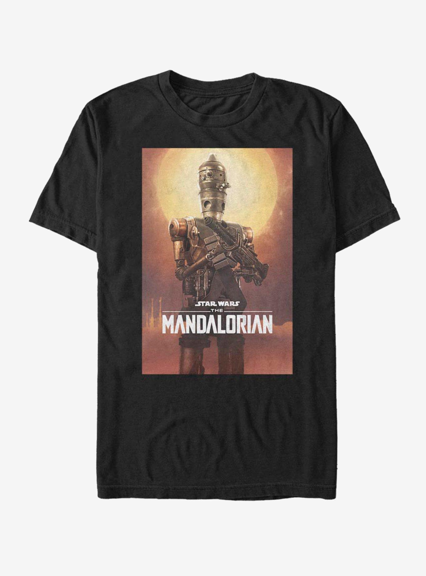 The Mandalorian Robot Poster T-Shirt, BLACK, hi-res
