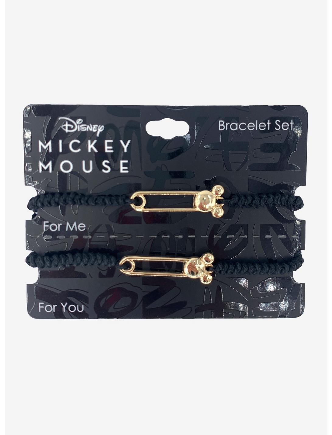 Disney Mickey Mouse Safety Pin Best Friend Bracelet Set, , hi-res