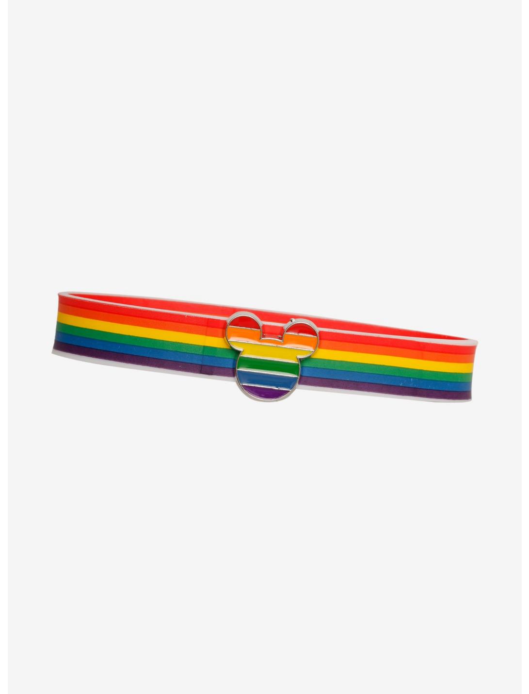 Disney Mickey Mouse Rainbow Rubber Bracelet, , hi-res