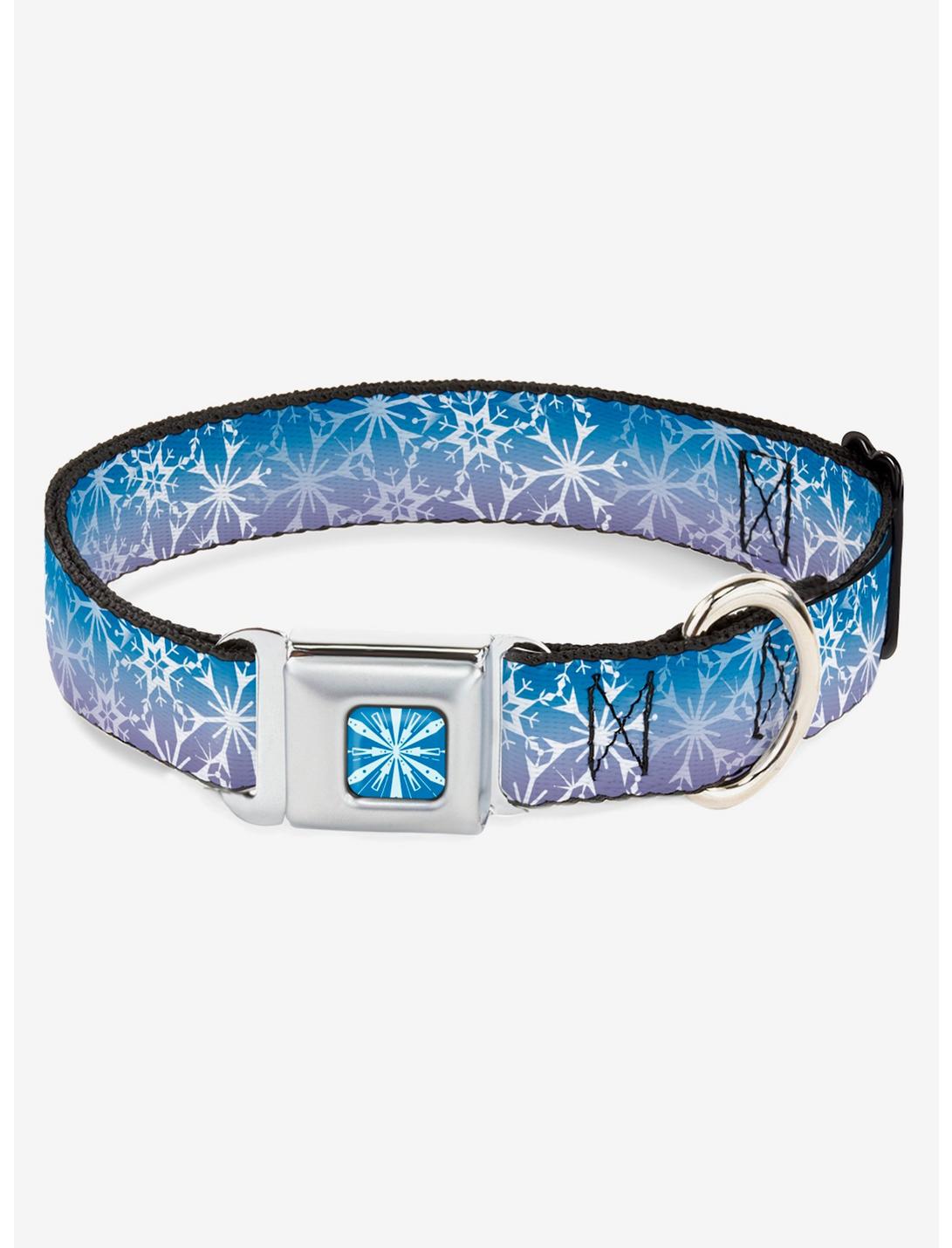 Disney Frozen 2 Snowflakes Dog Collar Seatbelt Buckle, BLUE, hi-res