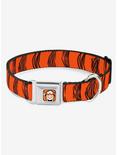 Disney Tigger Stripes Dog Collar Seatbelt Buckle, ORANGE, hi-res