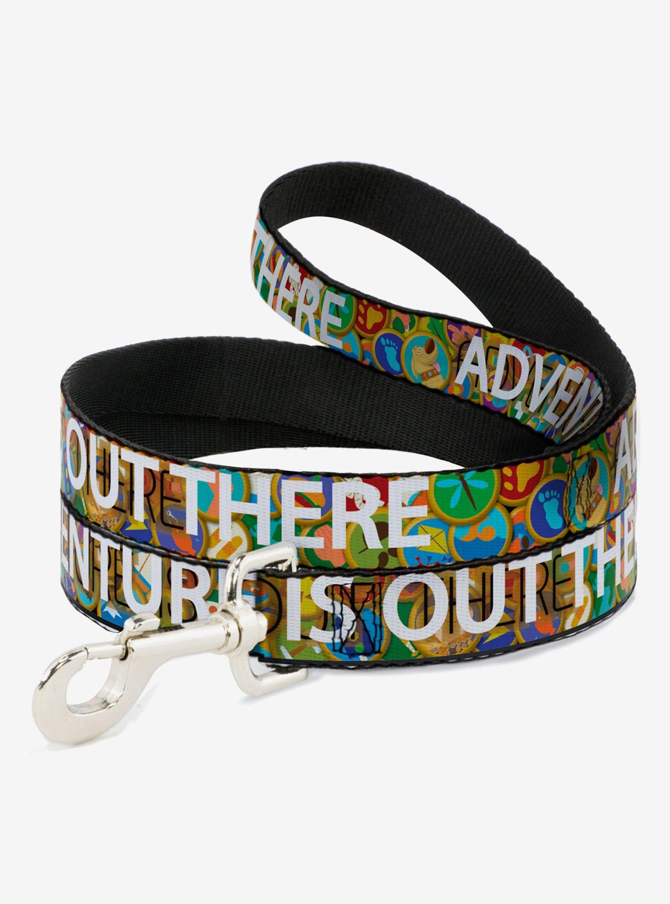 Disney Pixar Up Adventure Is Out There Stacked Wilderness Explorer Badges Dog Leash, , hi-res