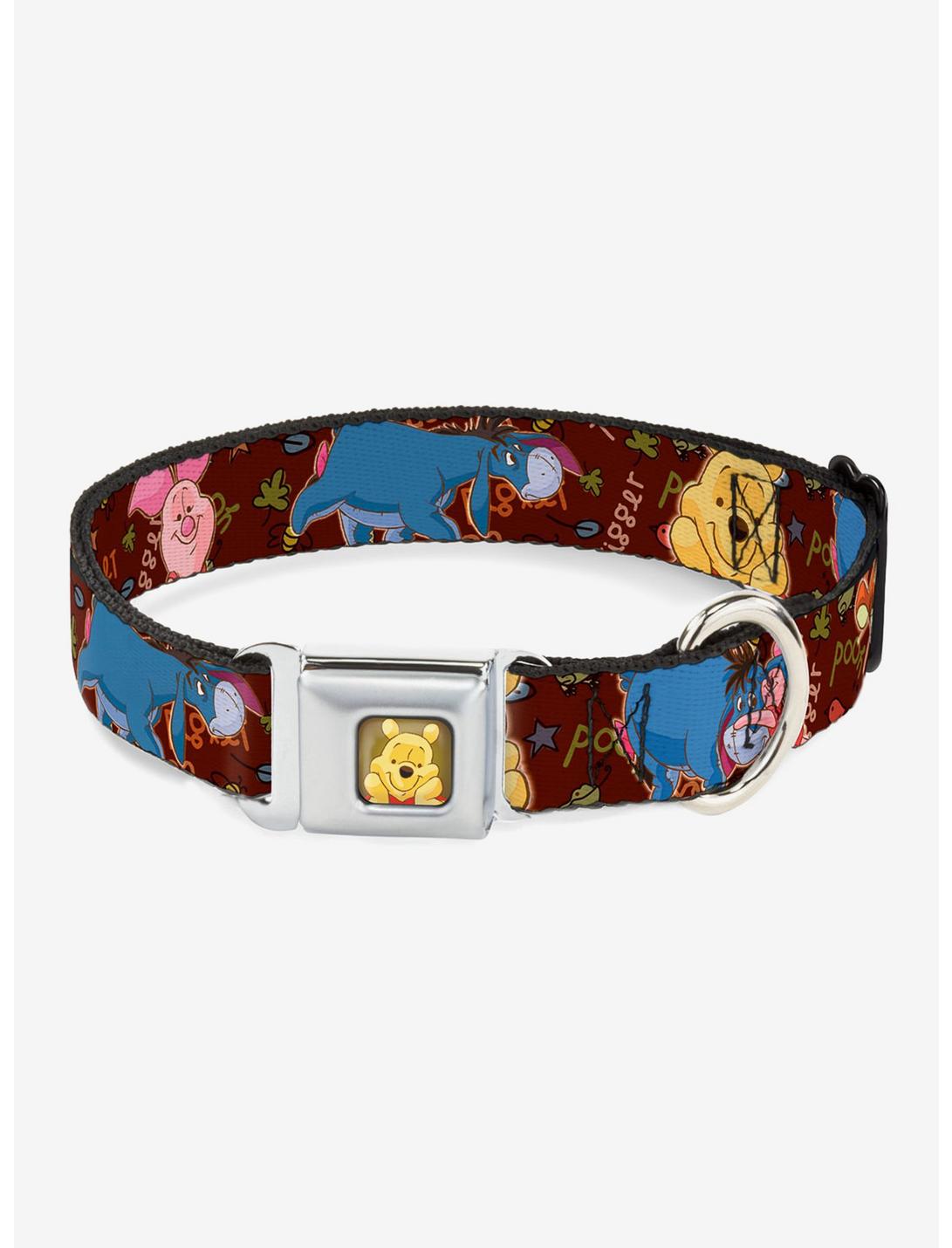 Disney Winnie The Pooh Character Poses Dog Collar Seatbelt Buckle, MULTI COLOR, hi-res