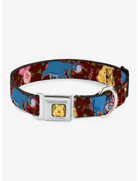 Disney Winnie The Pooh Character Poses Dog Collar Seatbelt Buckle, , hi-res
