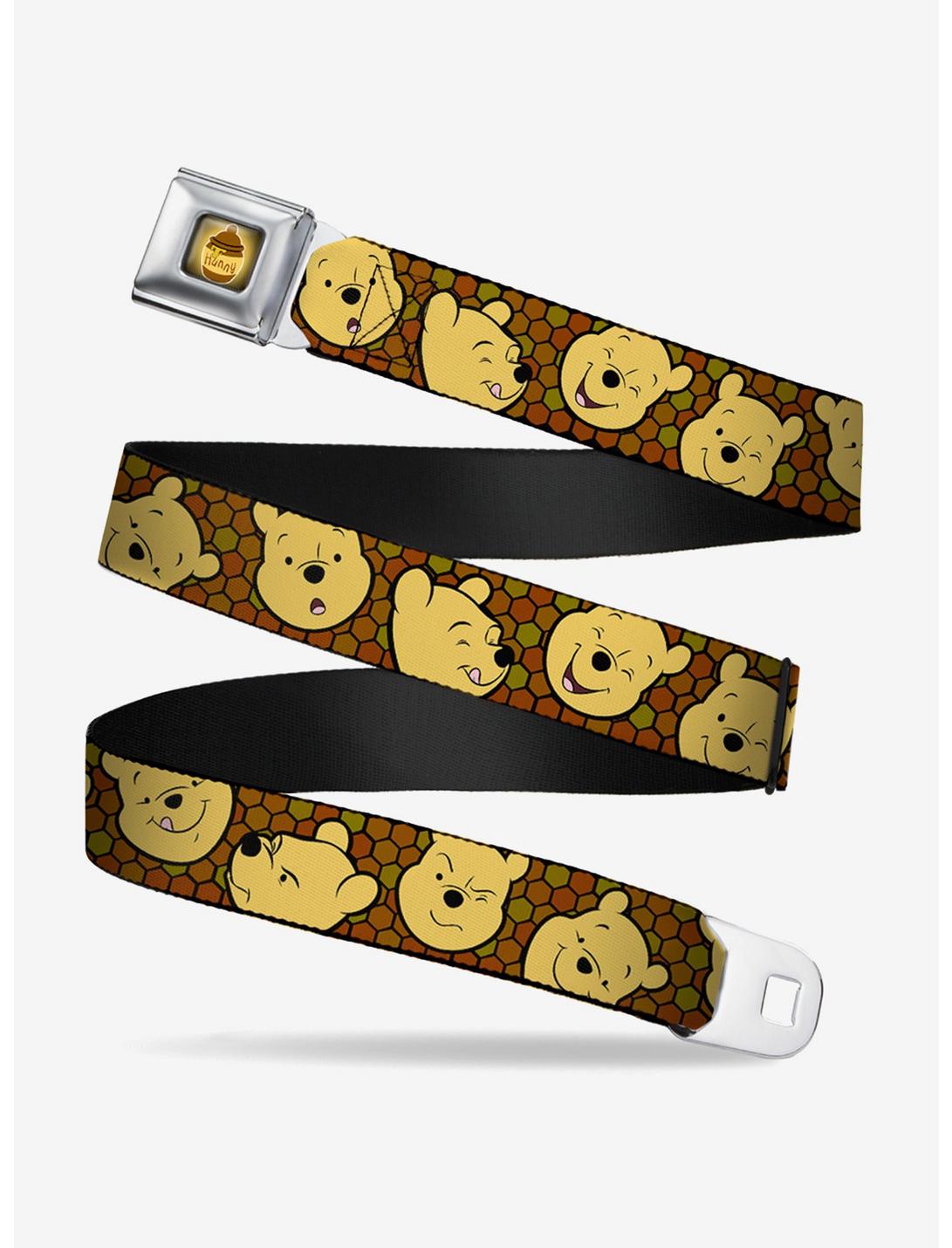 Disney Winnie The Pooh Expressions Honeycomb Youth Seatbelt Belt, , hi-res