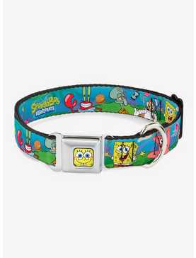 Spongebob Squarepants And Friends Logo Dog Collar Seatbelt Buckle, , hi-res