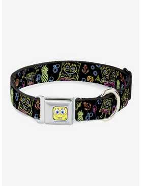 Spongebob Squarepants Electric Poses Dog Collar Seatbelt Buckle, , hi-res