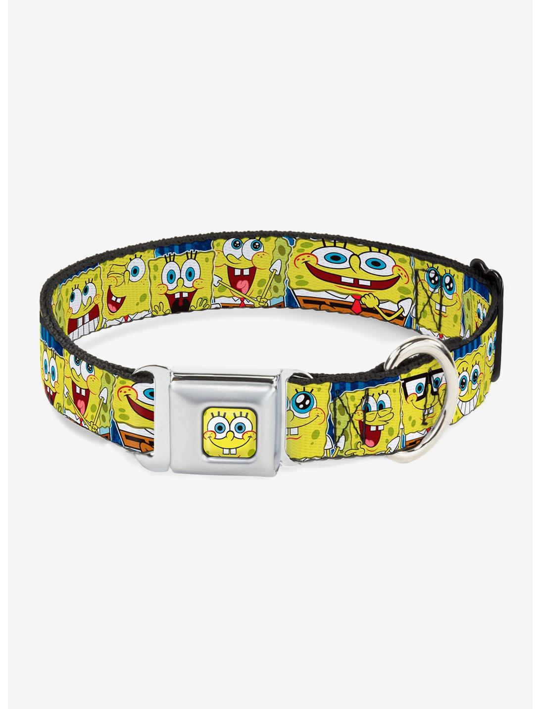 Spongebob Squarepants Expressions Dog Collar Seatbelt Buckle, MULTI COLOR, hi-res