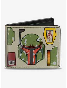 Star Wars Boba Fett Helmet Bi-Fold Wallet, , hi-res