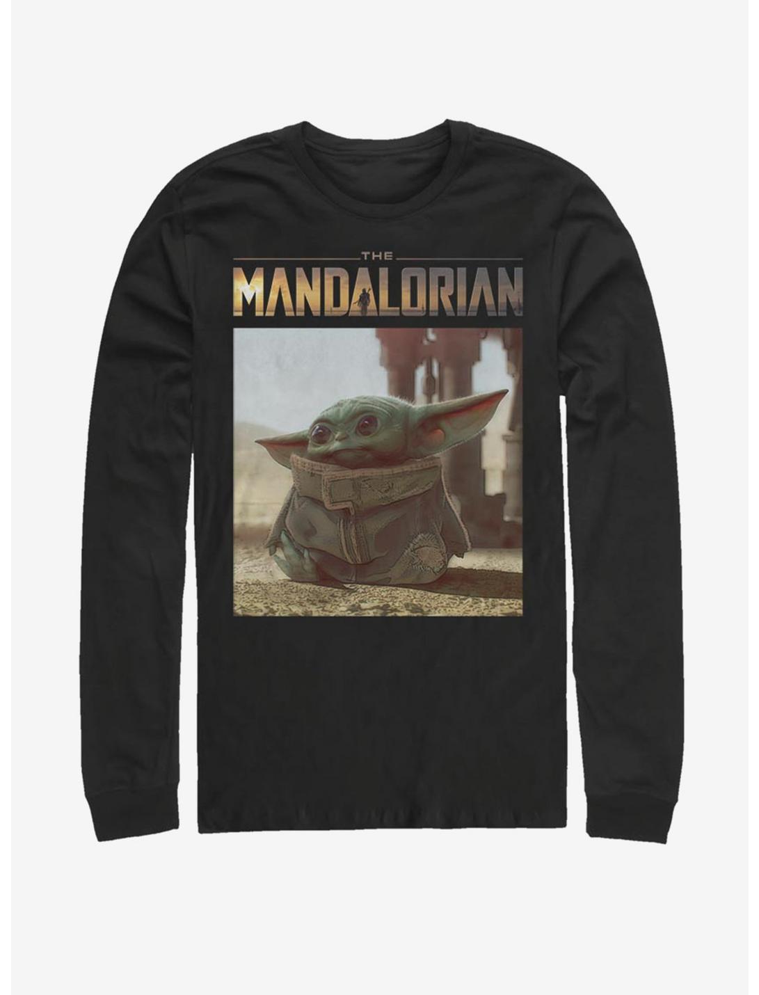 Plus Size Star Wars The Mandalorian The Child All Smiles Long-Sleeve T-Shirt, BLACK, hi-res