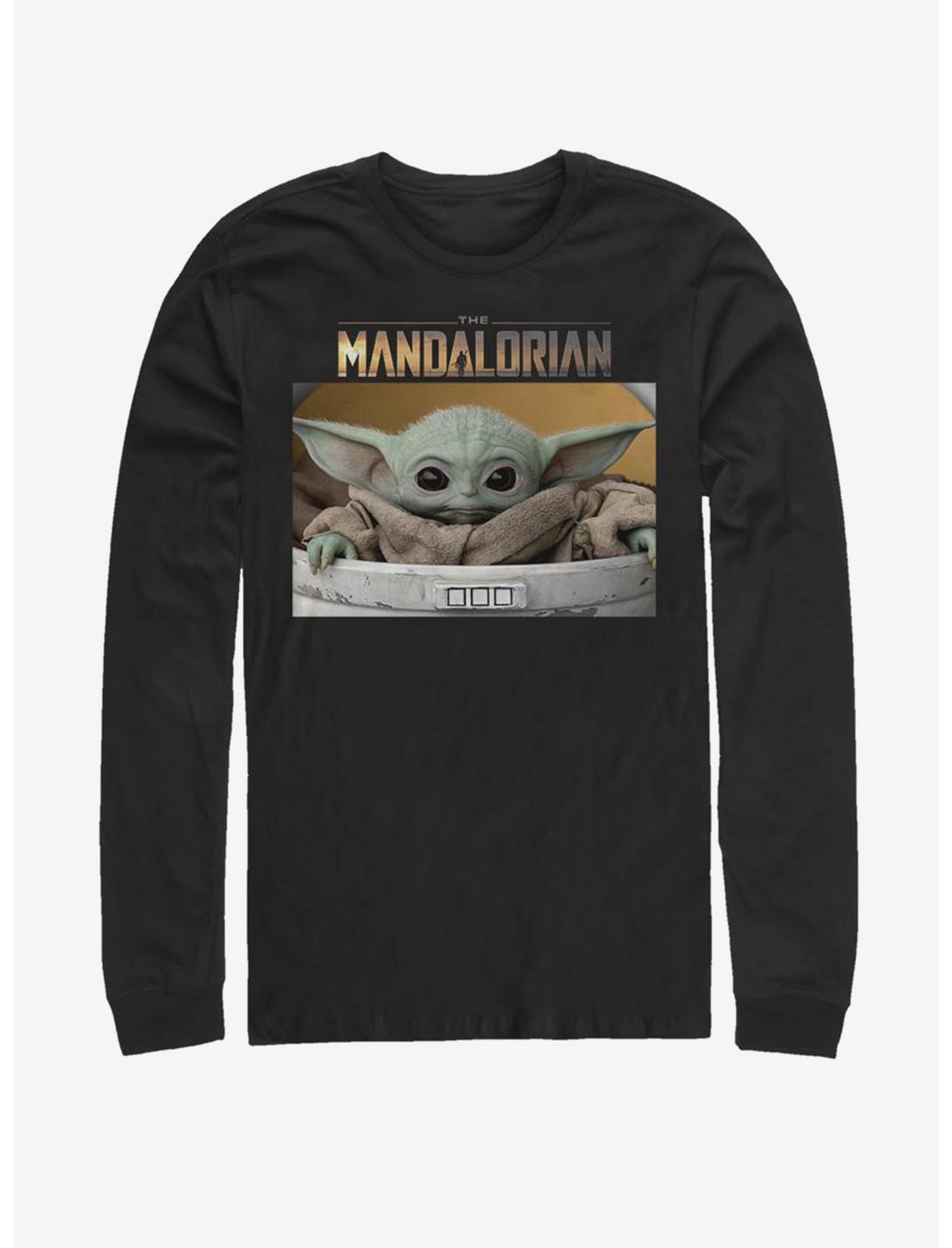 Plus Size Star Wars The Mandalorian The Child Small Box Long-Sleeve T-Shirt, BLACK, hi-res