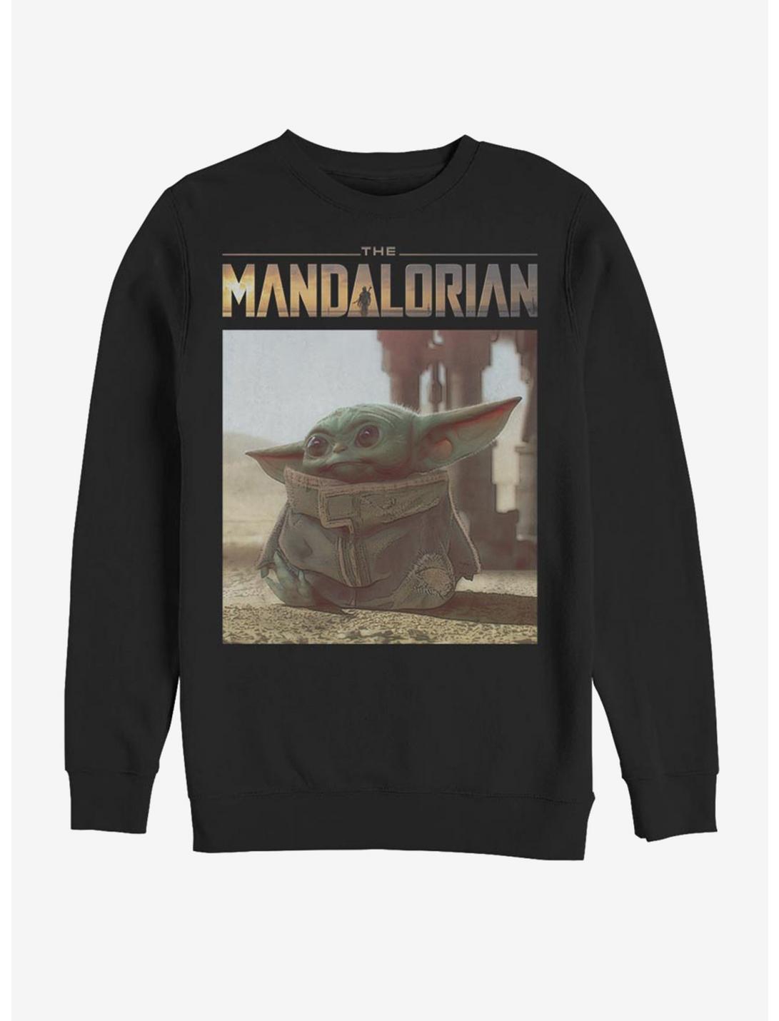 Plus Size Star Wars The Mandalorian The Child All Smiles Sweatshirt, BLACK, hi-res