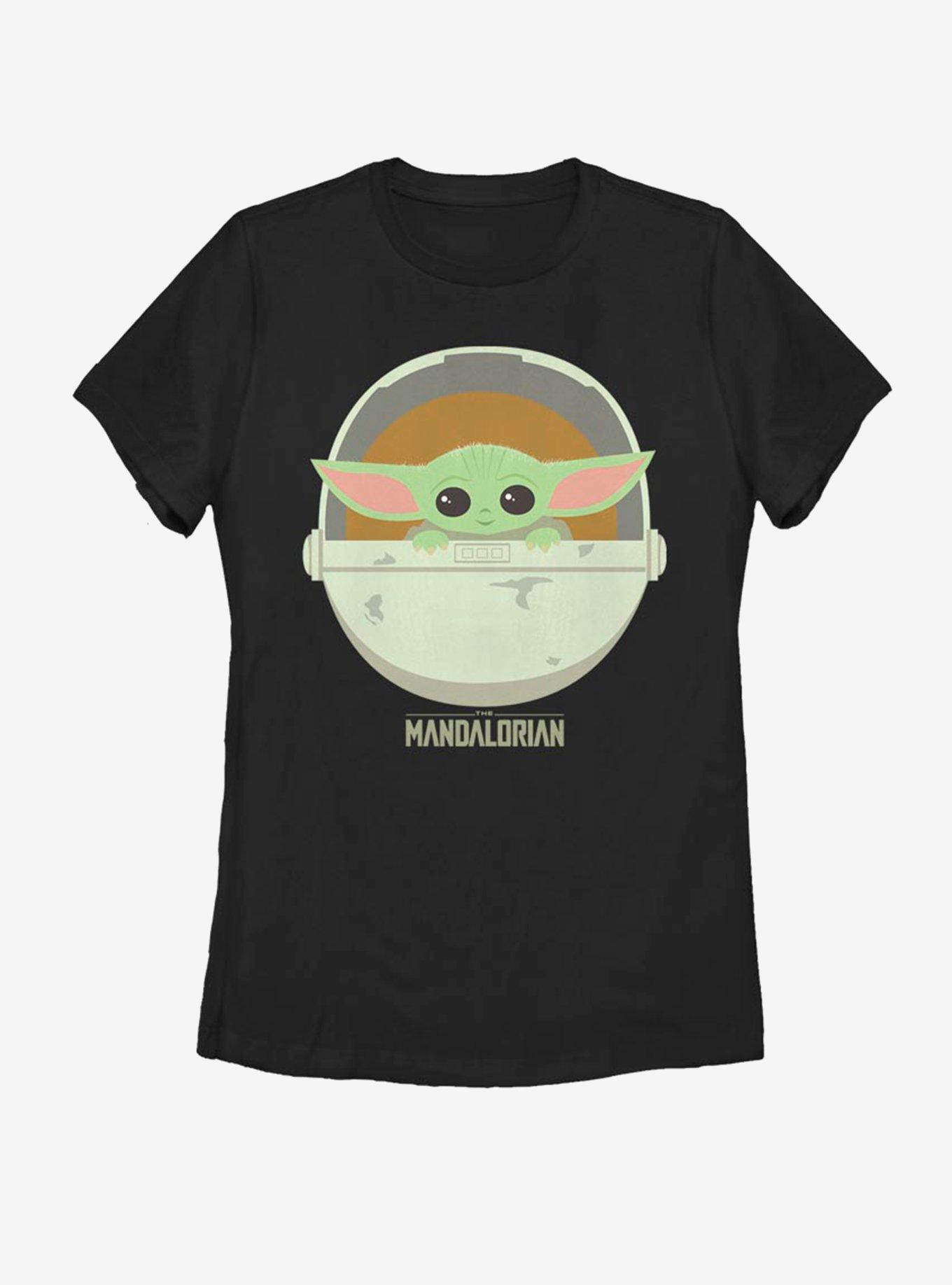 Star Wars The Mandalorian The Child Cute Bassinet Womens T-Shirt, BLACK, hi-res