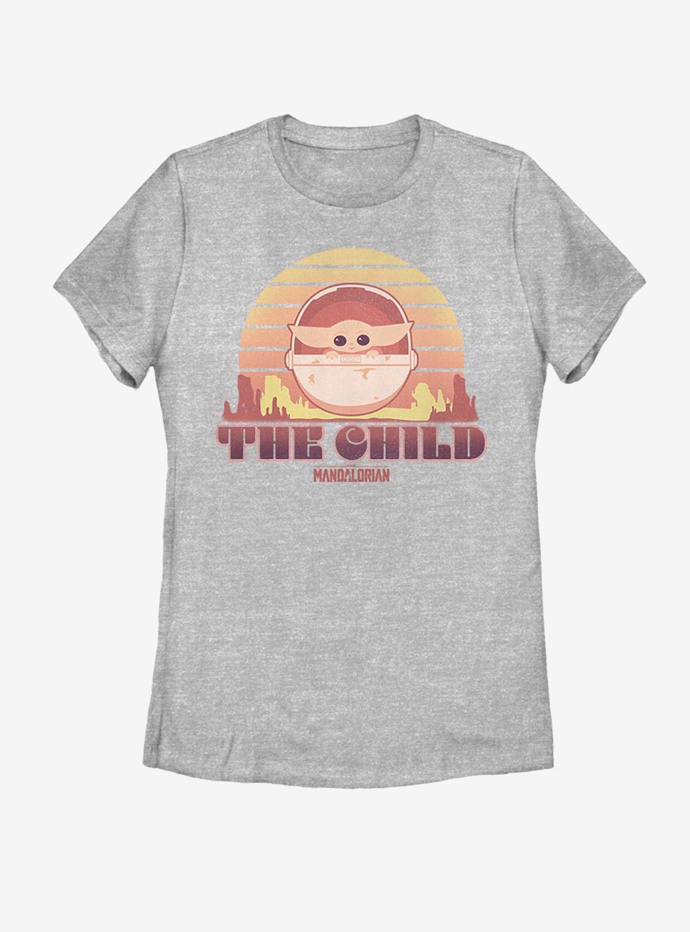 Star Wars The Mandalorian The Child Sunset Ride Womens T-Shirt, ATH HTR, hi-res