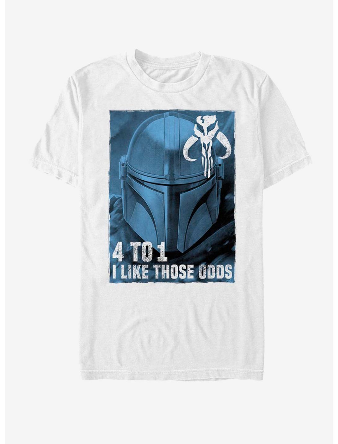 Plus Size Star Wars The Mandalorian Good Odds T-Shirt, WHITE, hi-res