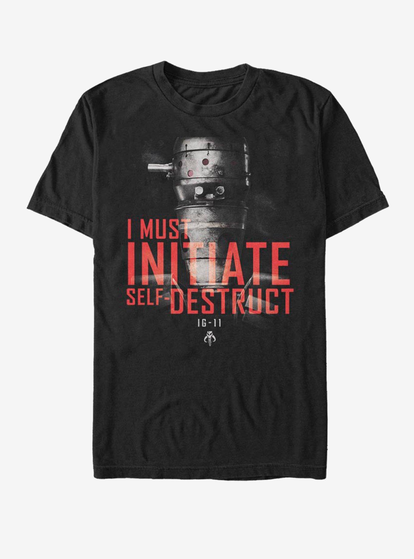 Star Wars The Mandalorian IG-11 Destruct T-Shirt, BLACK, hi-res