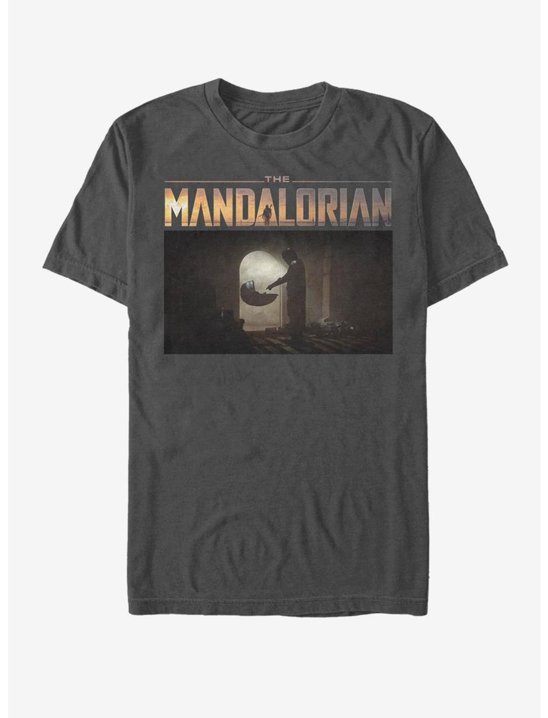 Star Wars The Mandalorian Logo The Child Touch Scene T-Shirt, CHARCOAL, hi-res