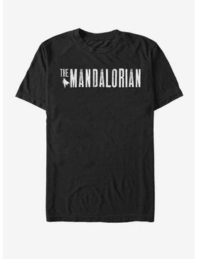 Star Wars The Mandalorian White Simplistic Logo T-Shirt, , hi-res