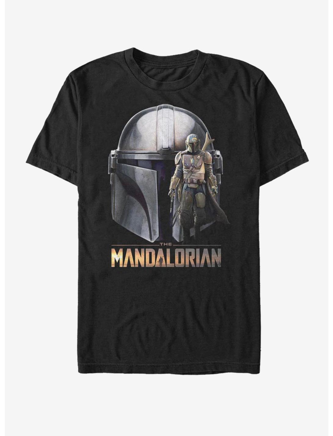 Star Wars The Mandalorian Mando Helmet T-Shirt, BLACK, hi-res