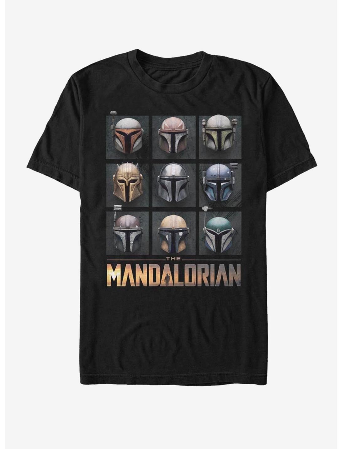 Plus Size Star Wars The Mandalorian Mando Helmet Boxup T-Shirt, BLACK, hi-res