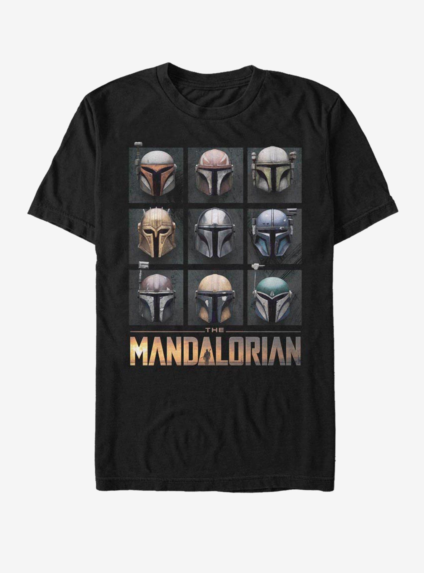 Star Wars The Mandalorian Mando Helmet Boxup T-Shirt, BLACK, hi-res