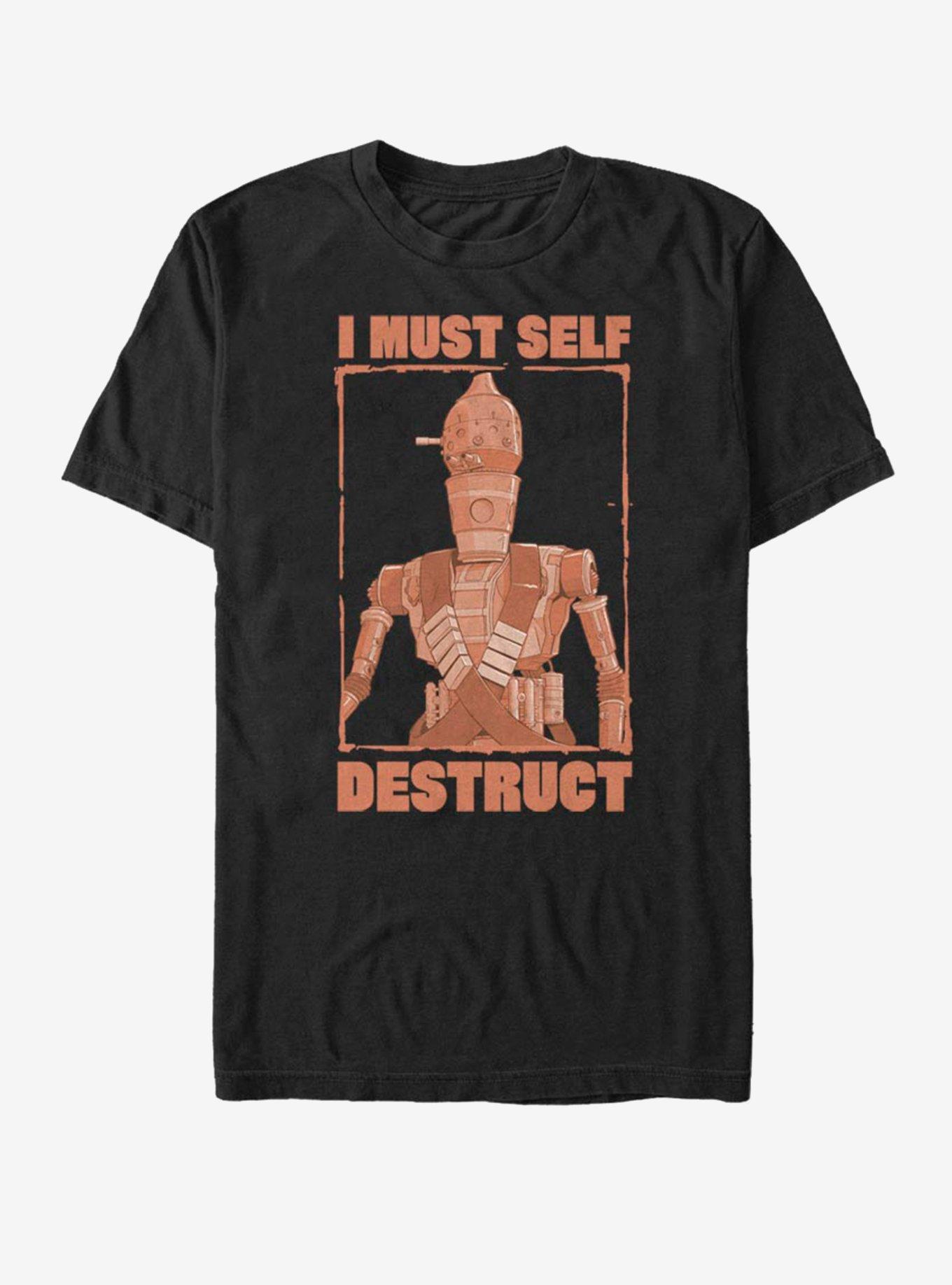 Star Wars The Mandalorian IG-11 Must Self Destruct T-Shirt, , hi-res