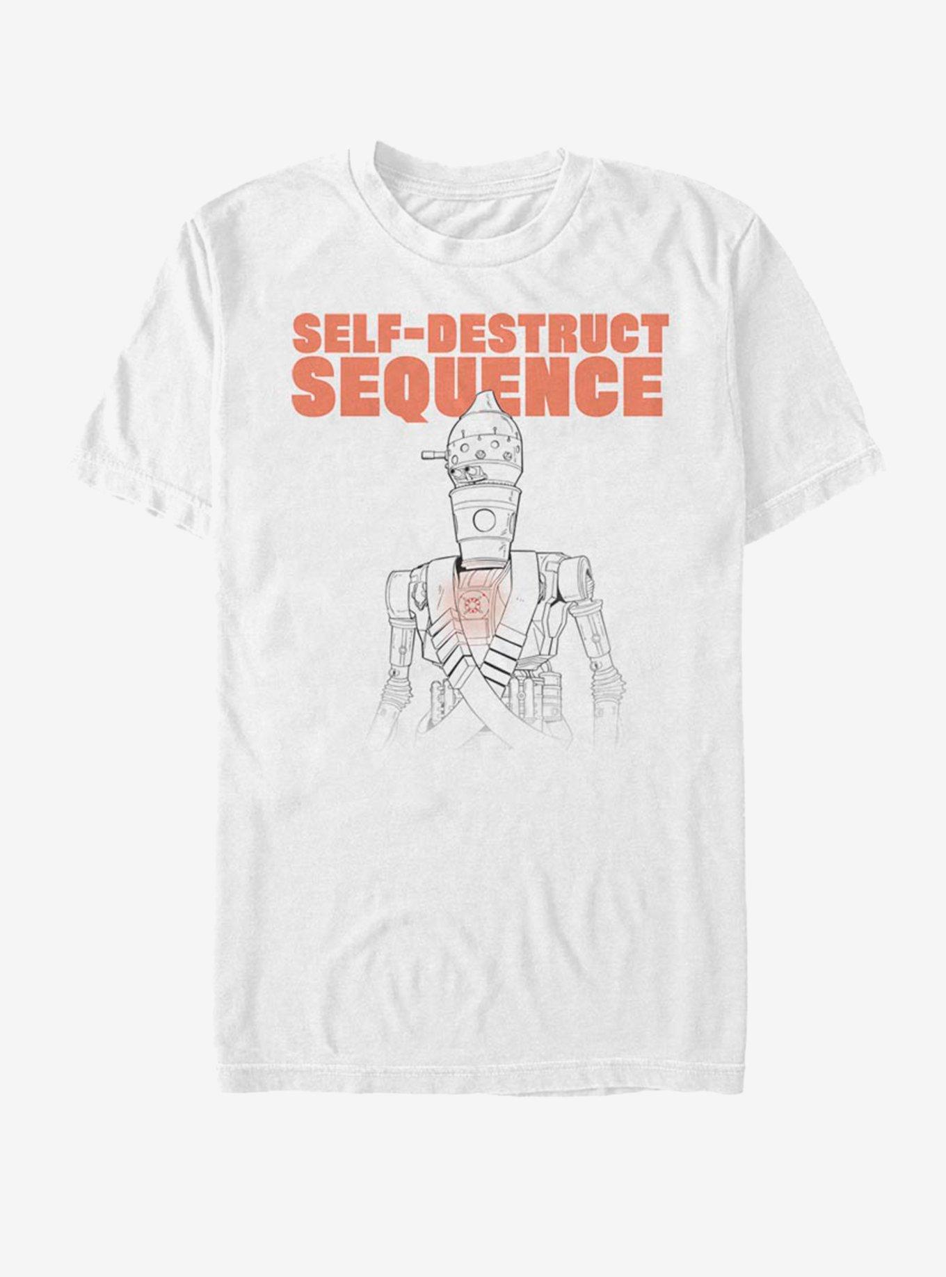 Star Wars The Mandalorian Self Destruct IG-11 T-Shirt, WHITE, hi-res