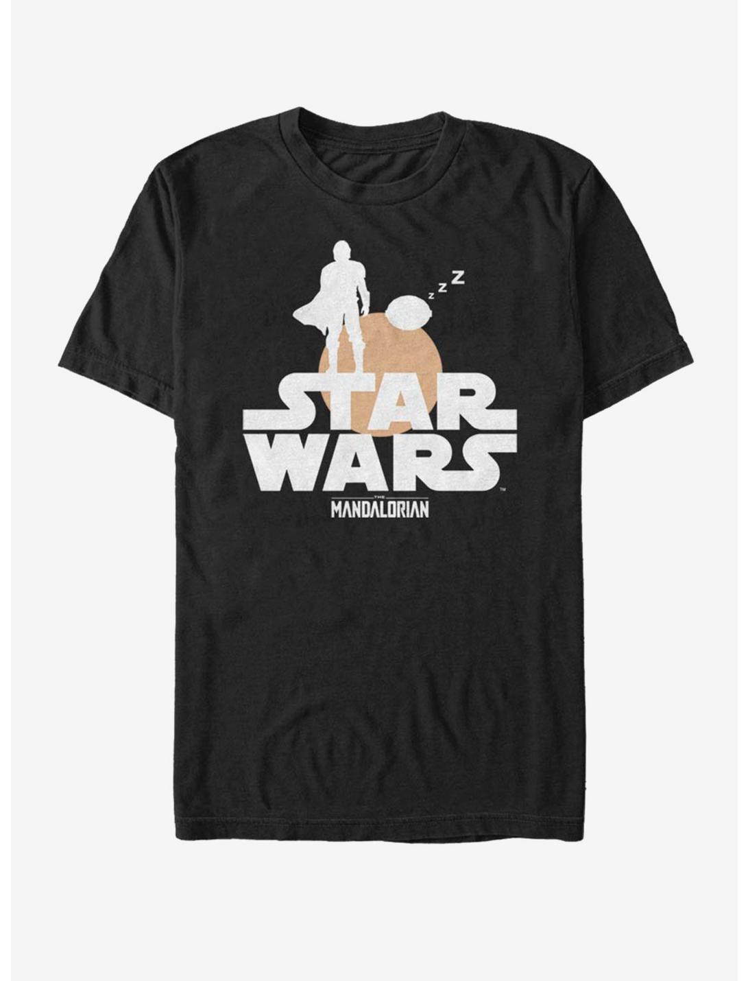 Plus Size Star Wars The Mandalorian The Child Duo Silhouette T-Shirt, BLACK, hi-res