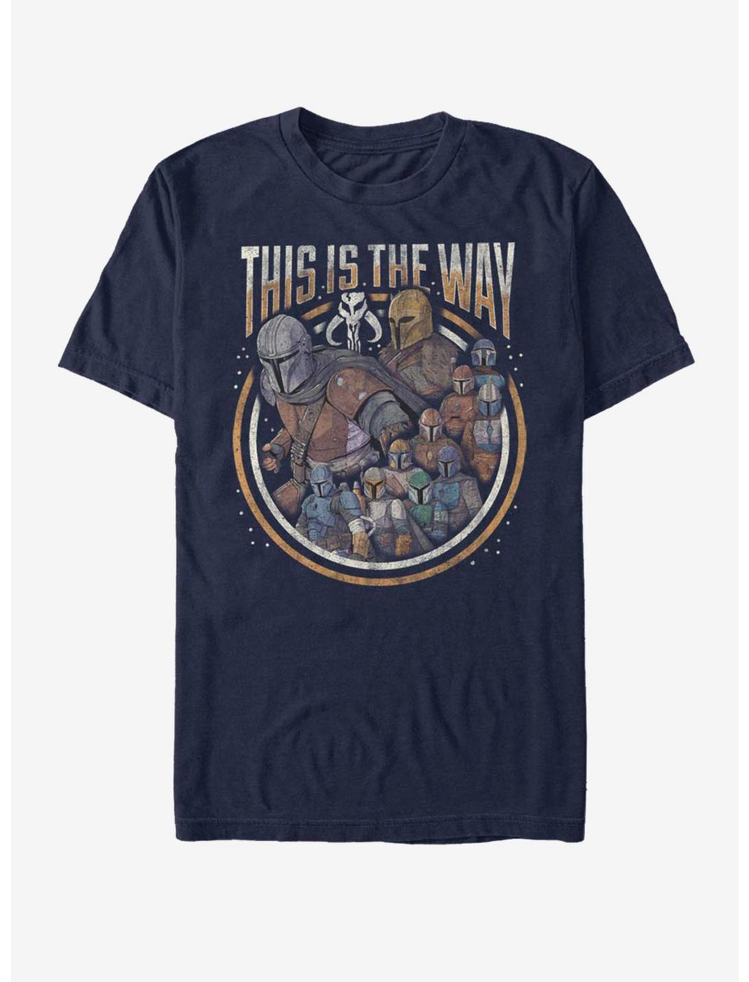 Star Wars The Mandalorian The Way Group T-Shirt, NAVY, hi-res