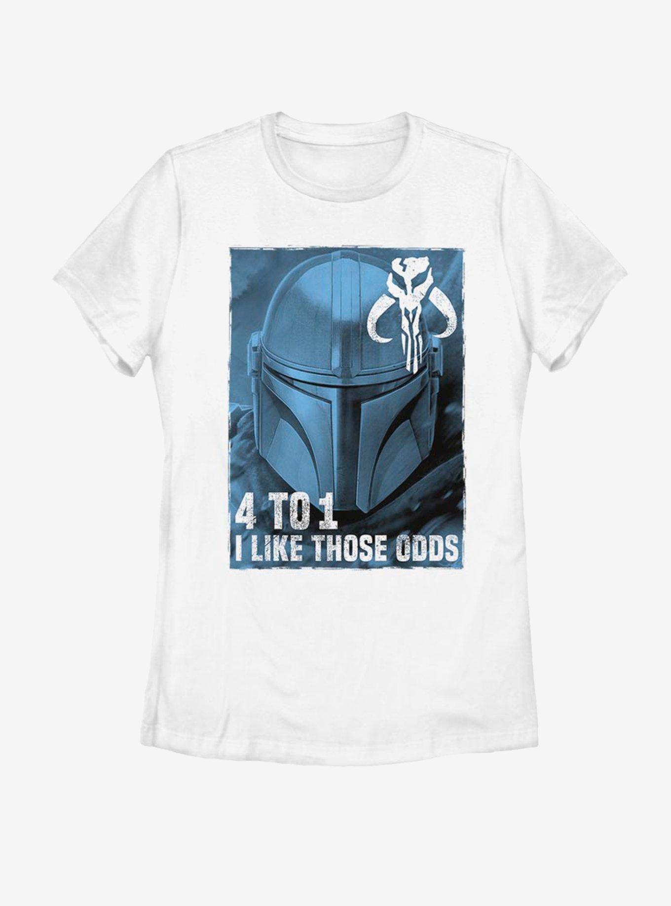 Star Wars The Mandalorian Good Odds Womens T-Shirt, WHITE, hi-res