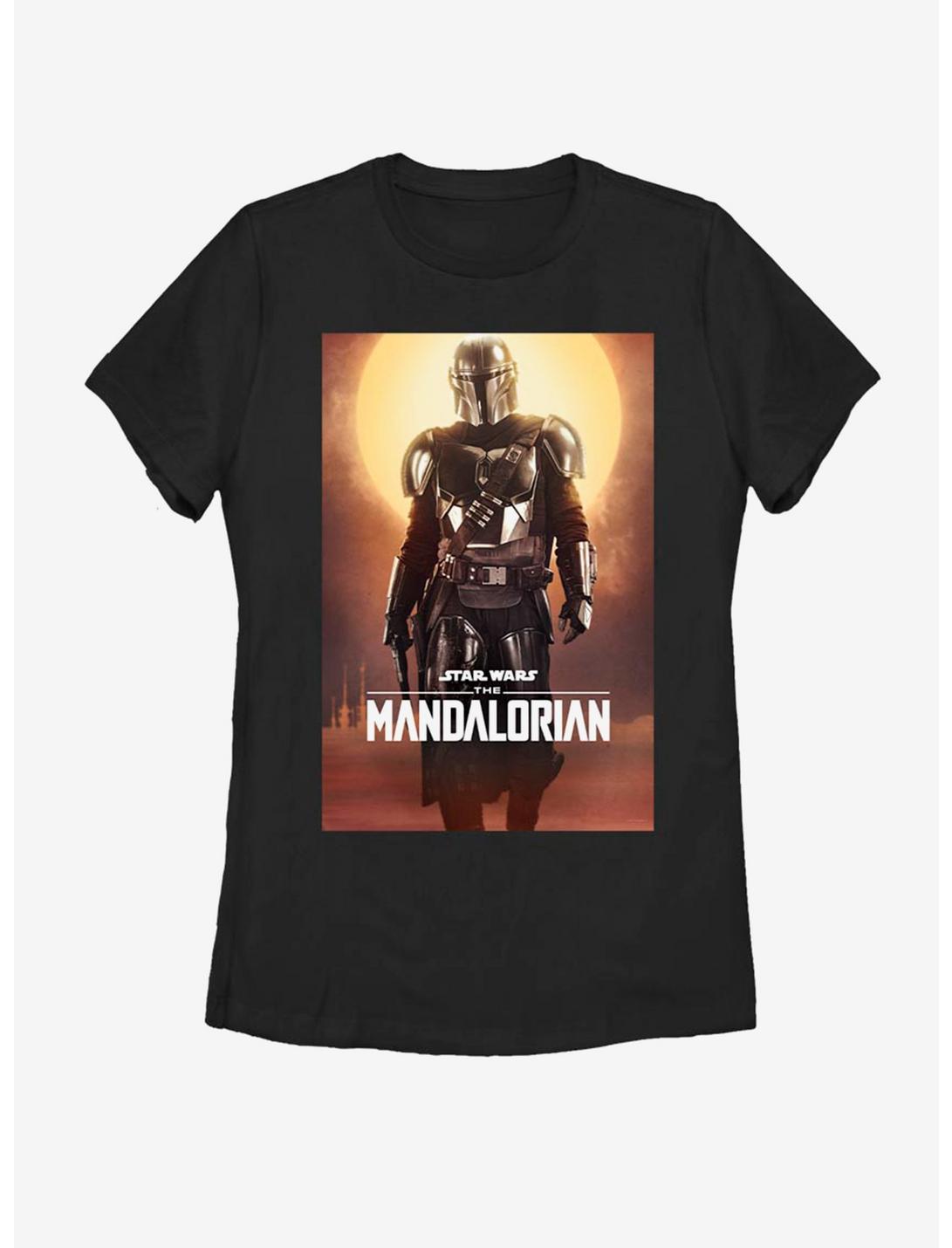 Star Wars The Mandalorian Main Poster Womens T-Shirt, BLACK, hi-res