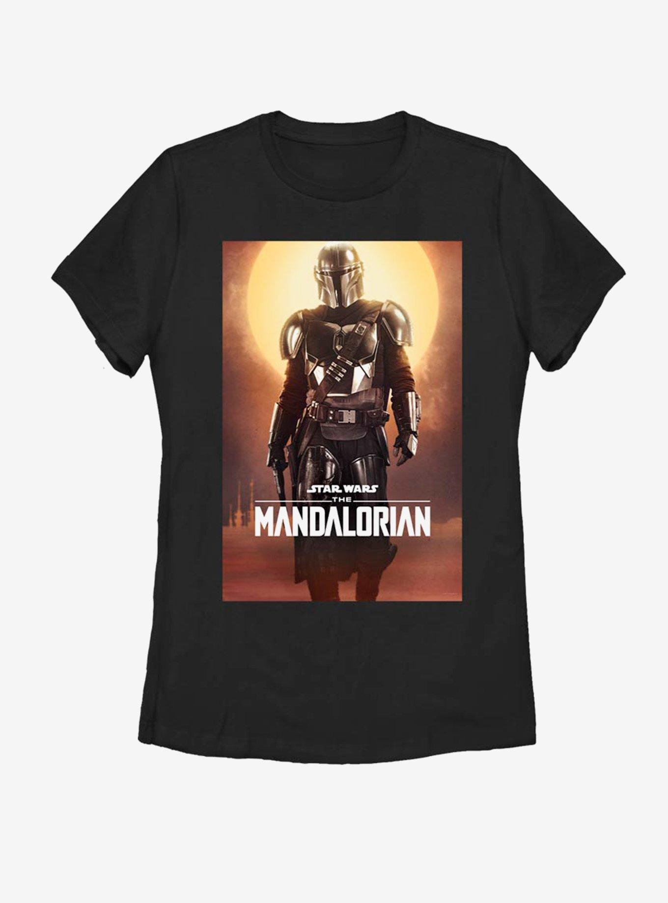 Star Wars The Mandalorian Main Poster Womens T-Shirt, BLACK, hi-res