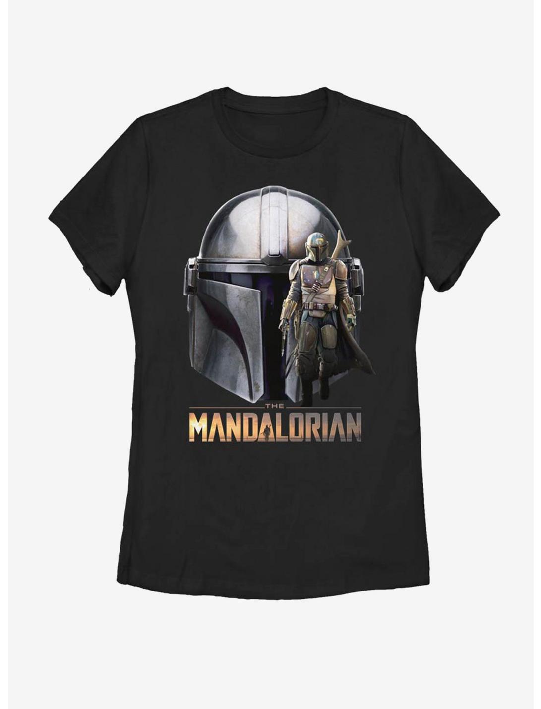 Star Wars The Mandalorian Mando Helmet Womens T-Shirt, BLACK, hi-res