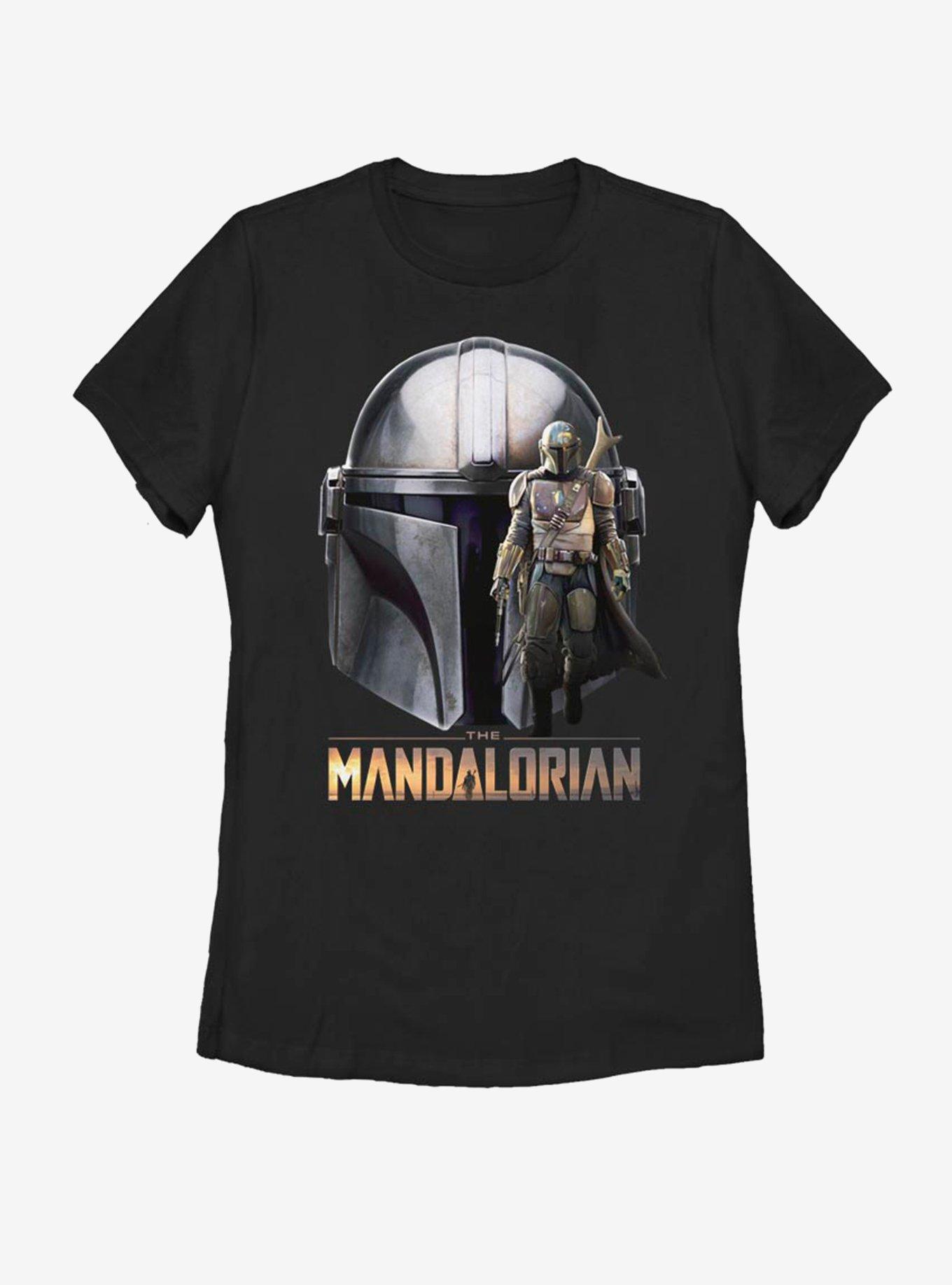 Star Wars The Mandalorian Mando Helmet Womens T-Shirt, BLACK, hi-res