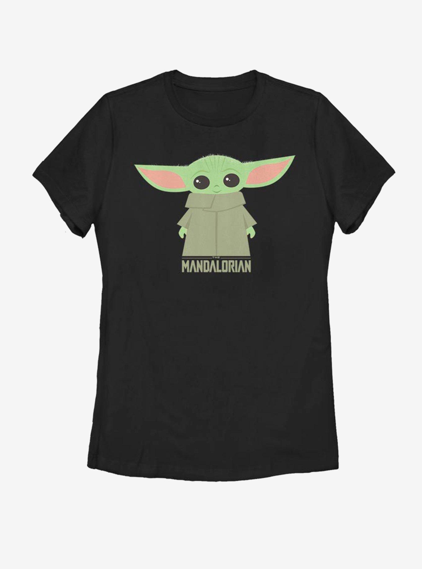 Star Wars The Mandalorian The Child Cute Stance Womens T-Shirt, BLACK, hi-res