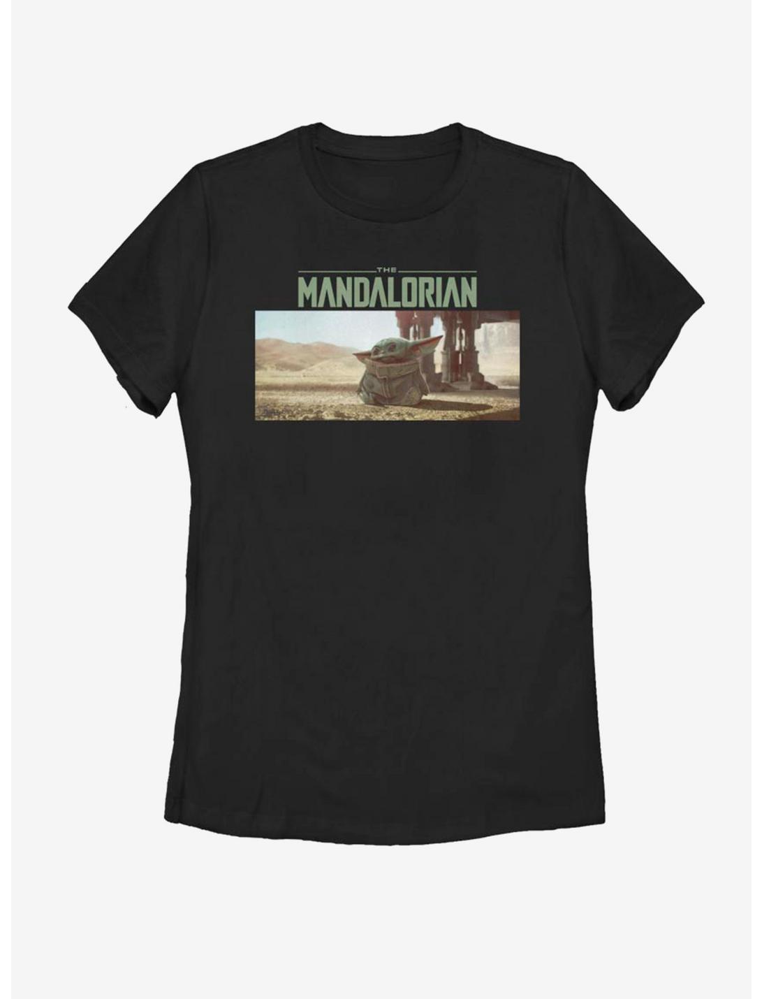 Star Wars The Mandalorian The Child Looking Around Womens T-Shirt, BLACK, hi-res
