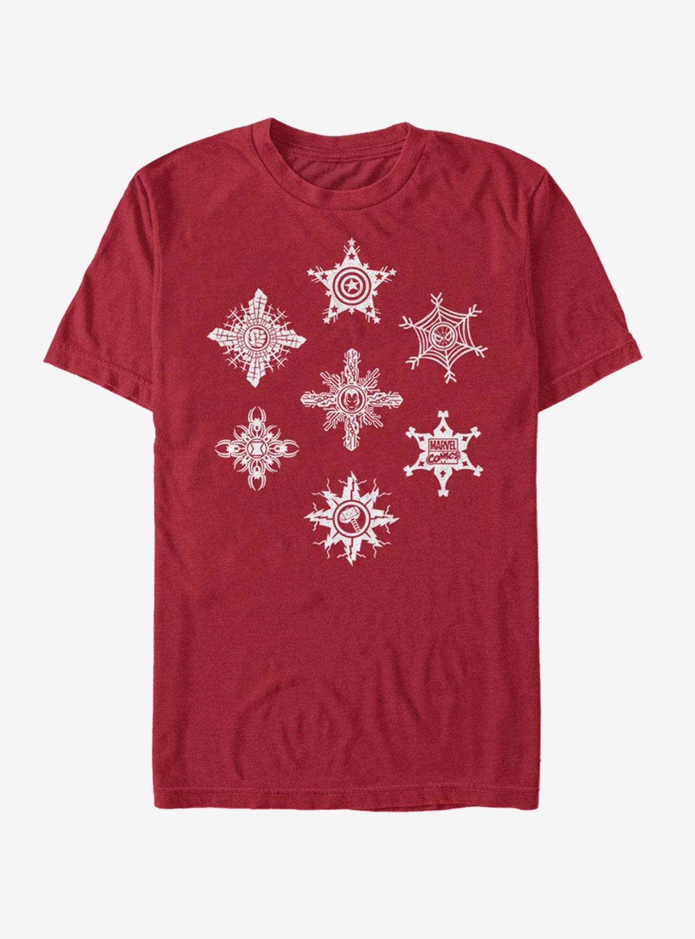 Marvel Avengers Power Snow Flakes T-Shirt, CARDINAL, hi-res