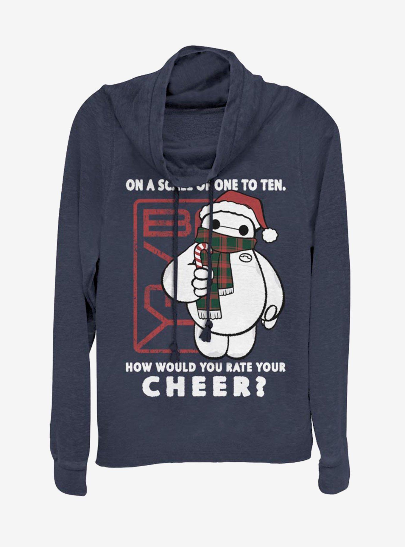 Disney Big Hero 6 Christmas Cheer Cowl Neck Long-Sleeve Girls Top, , hi-res