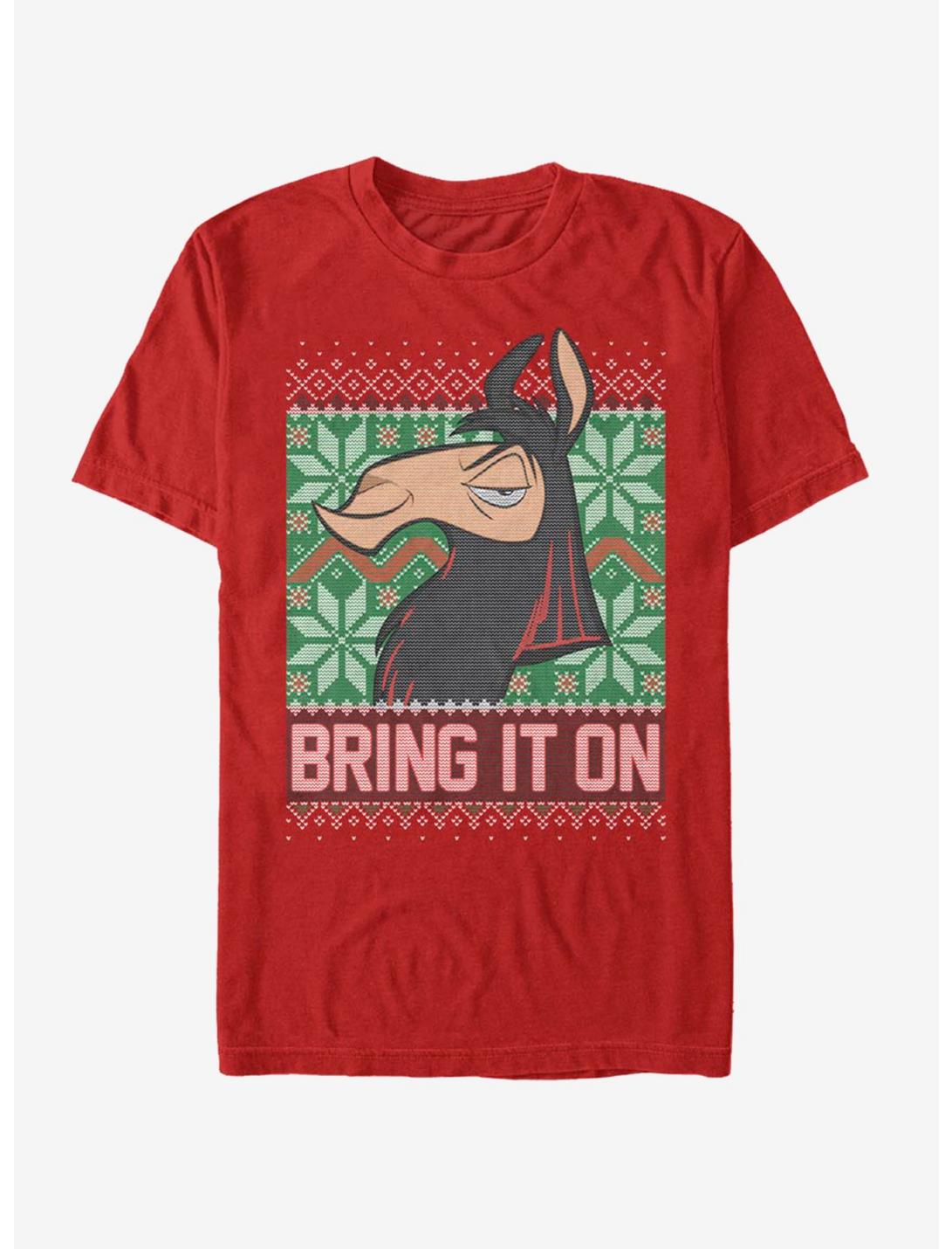 Disney Emperors New Groove Bring It Ugly Christmas T-Shirt, RED, hi-res
