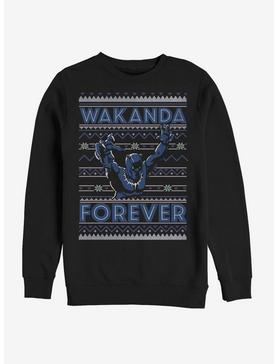Marvel Black Panther Wakanda Forever Ugly Christmas Crew Sweater, , hi-res