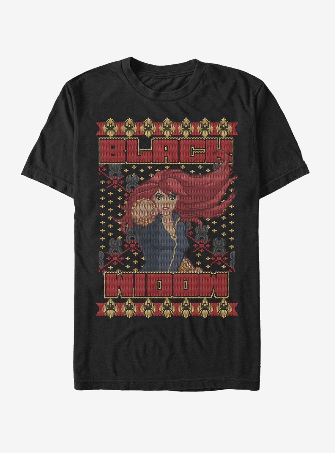 Marvel Black Widow Ugly Christmas T-Shirt , , hi-res