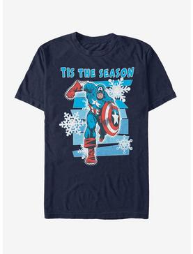 Marvel Captain America Tis The Season Snowflake T-Shirt, , hi-res