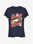 Star Wars Ginger Porg Christmas Cookie Girls T-Shirt, NAVY, hi-res
