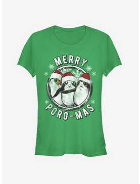 Star Wars Merry Christmas Porgs Girls T-Shirt, , hi-res