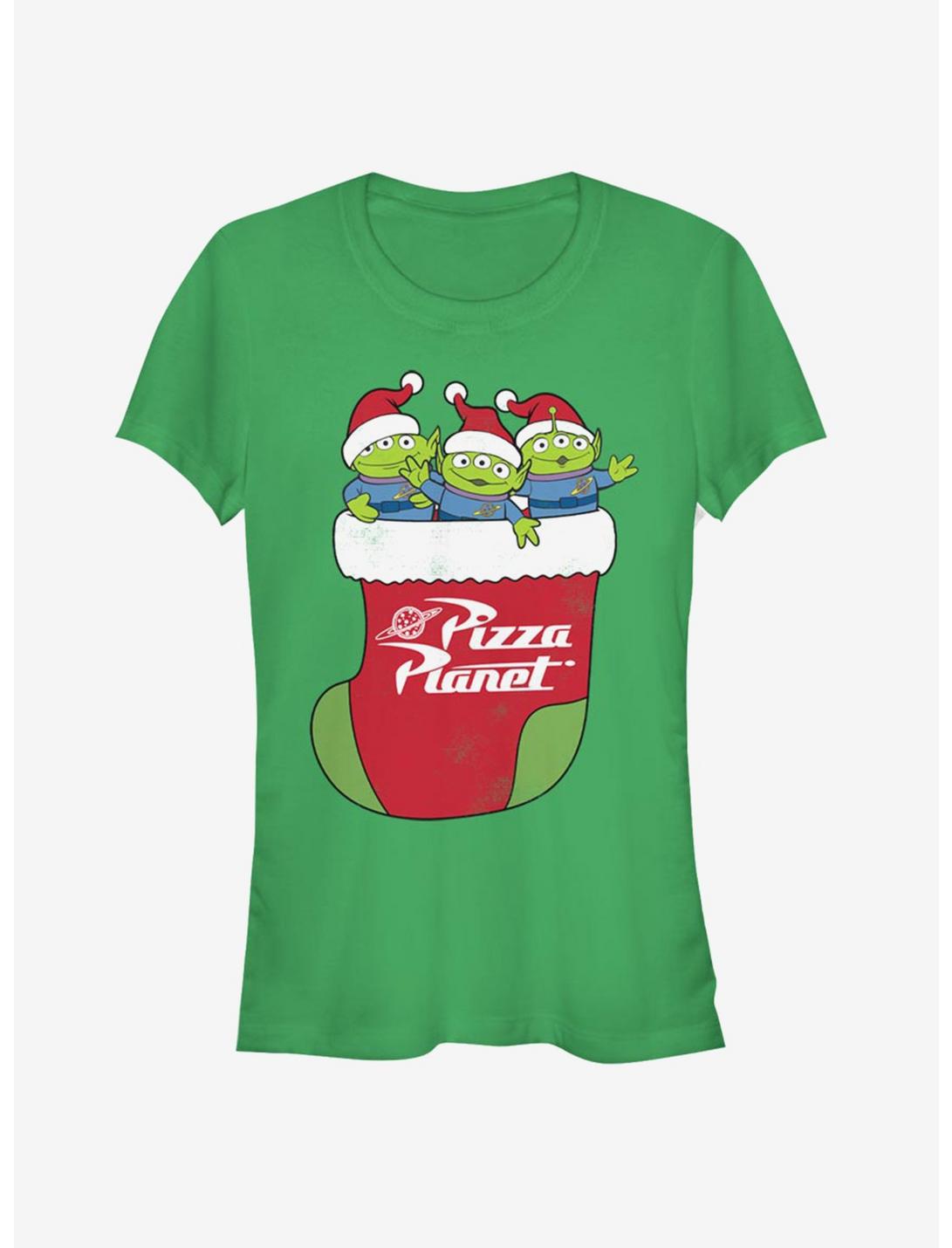 Disney Toy Story Pizza Planet Alien Christmas Stocking Girls T-Shirt, KELLY, hi-res