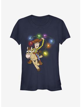 Disney Toy Story Woody Christmas Light Lasso Girls T-Shirt, , hi-res