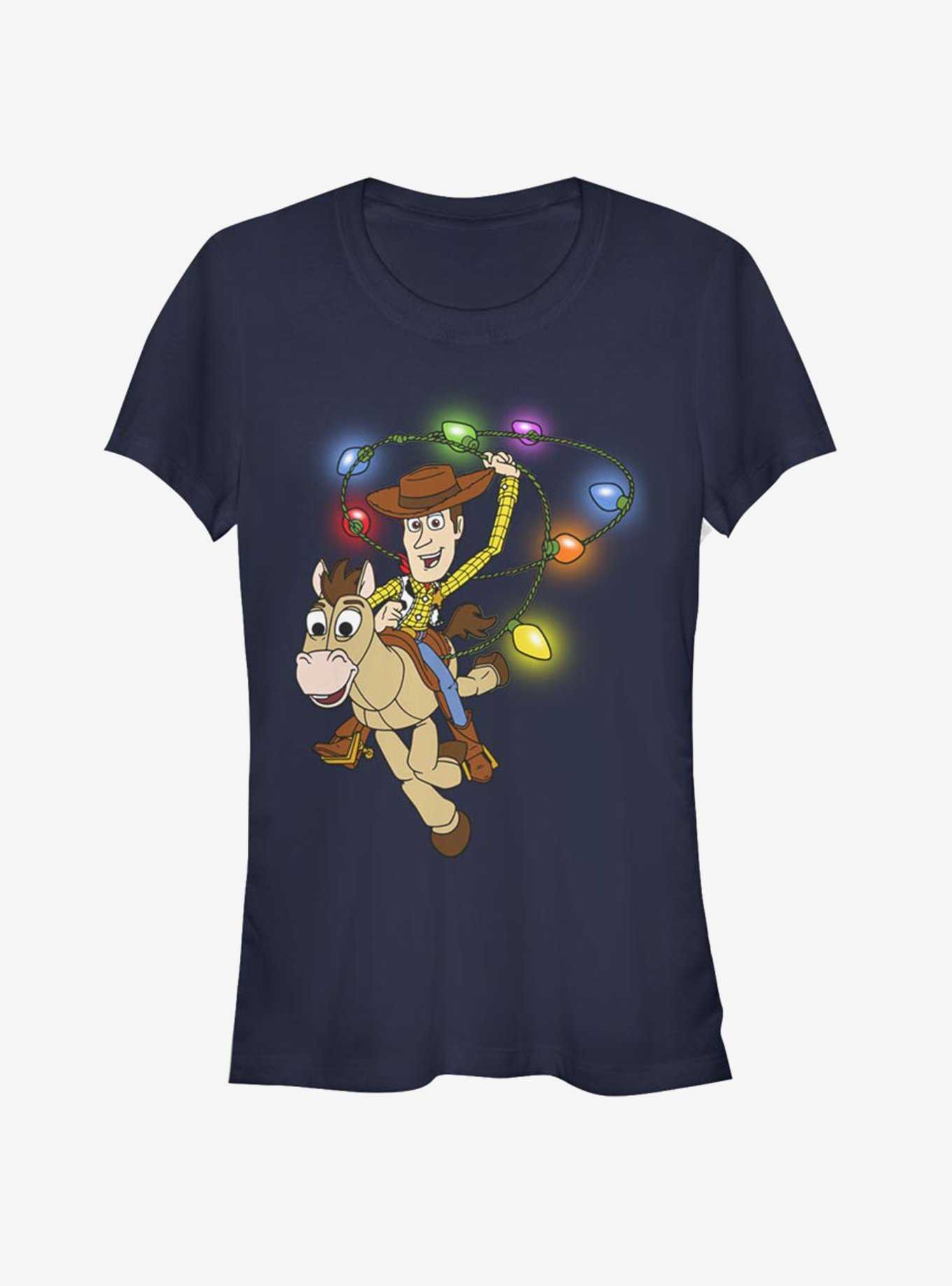 Disney Toy Story Woody Christmas Light Lasso Girls T-Shirt, , hi-res